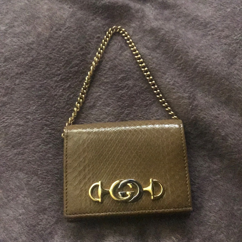 A tan mini handbag!